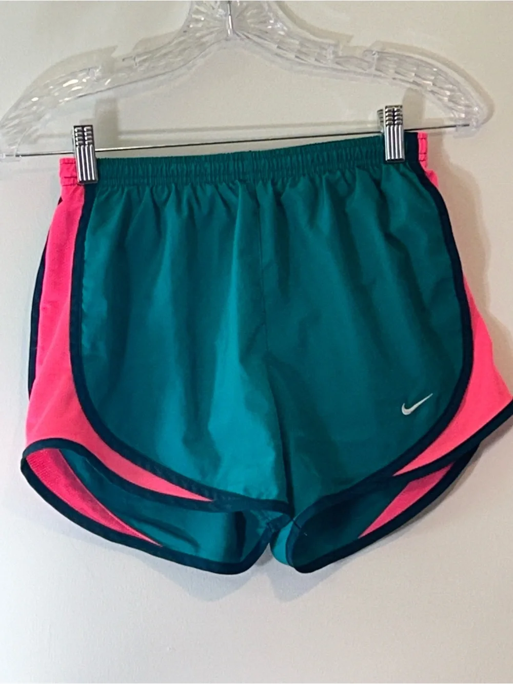Nike Teal and Hot Pink Women's Athletic Running Shorts